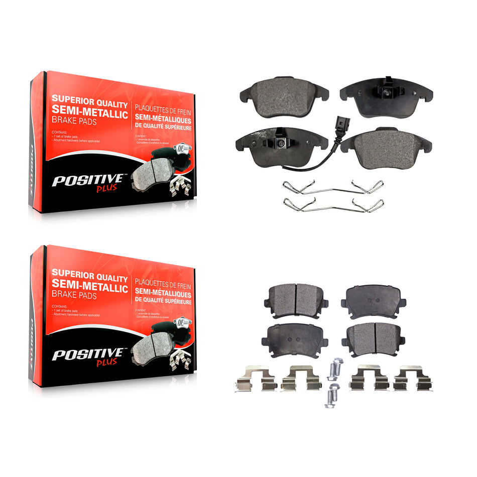 Front Rear Semi-Metallic Brake Pads Kit For Volkswagen Tiguan Audi Q3 Limited Quattro KPF-100147