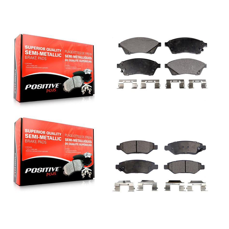 Front Rear Semi-Metallic Brake Pads Kit For Cadillac SRX Saab 9-4X KPF-100181
