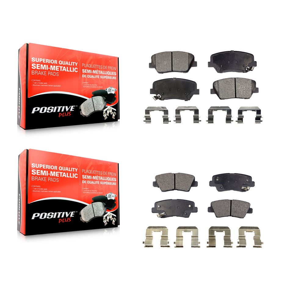 Front Rear Semi-Metallic Brake Pads Kit For 2012-2017 Hyundai Azera KPF-100185