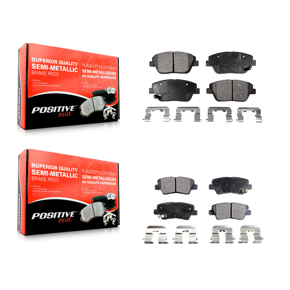Front Rear Semi-Metallic Brake Pads Kit For Kia Optima With Electric Parking KPF-100189