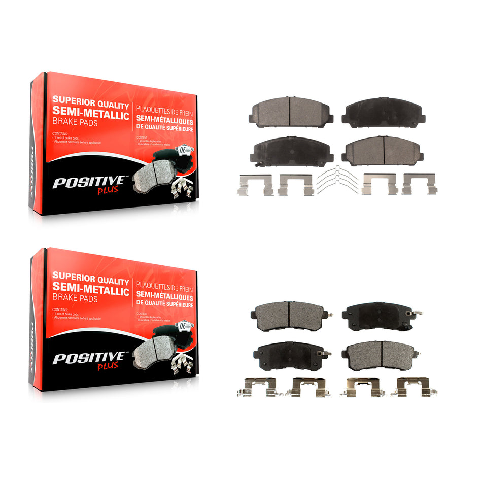Front Rear Semi-Metallic Brake Pads Kit For INFINITI Nissan Armada QX80 QX56 KPF-100209