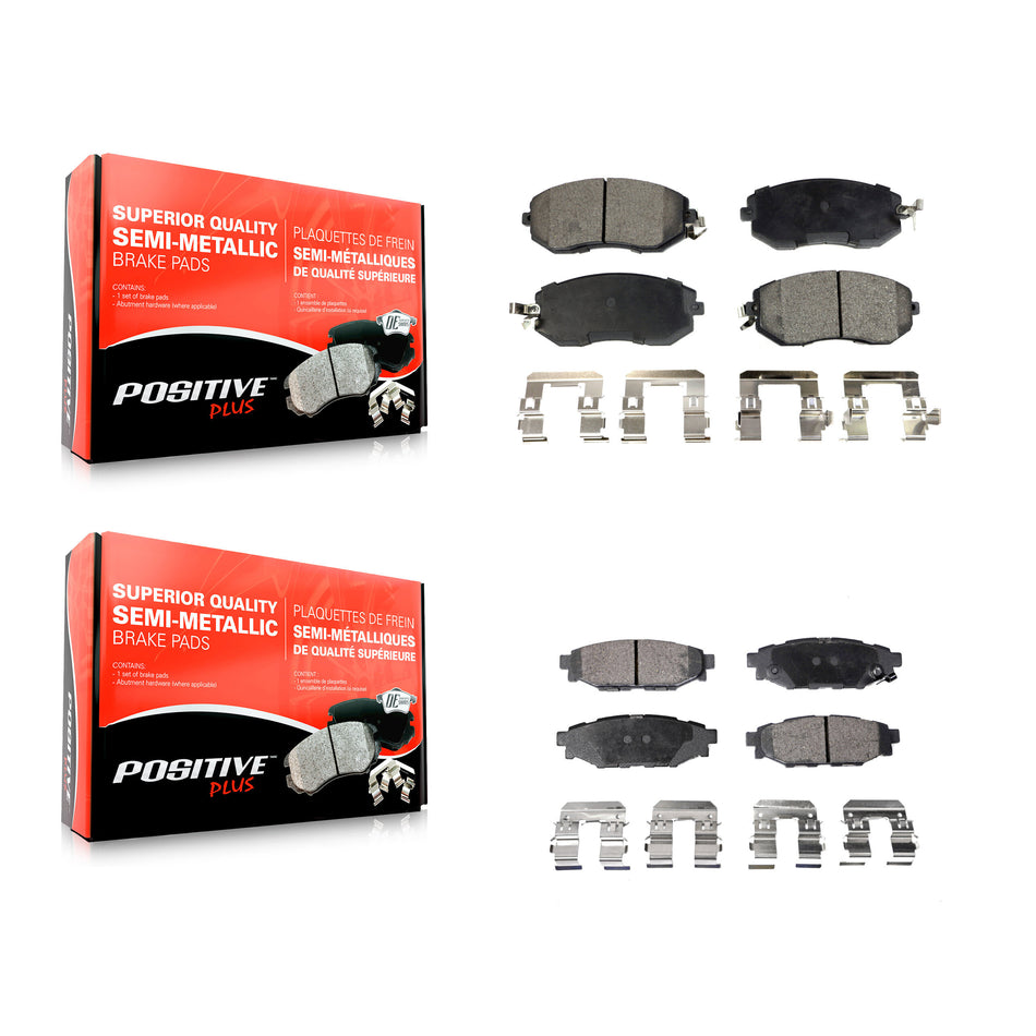 Front Rear Semi-Metallic Brake Pads Kit For Subaru Forester Impreza Outback XV Crosstrek Legacy Scion FR-S BRZ WRX KPF-100216