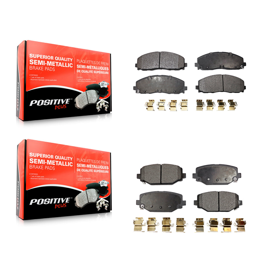 Front Rear Semi-Metallic Brake Pads Kit For Dodge Grand Caravan Journey Chrysler Town & Country Ram C/V Volkswagen Routan KPF-100232