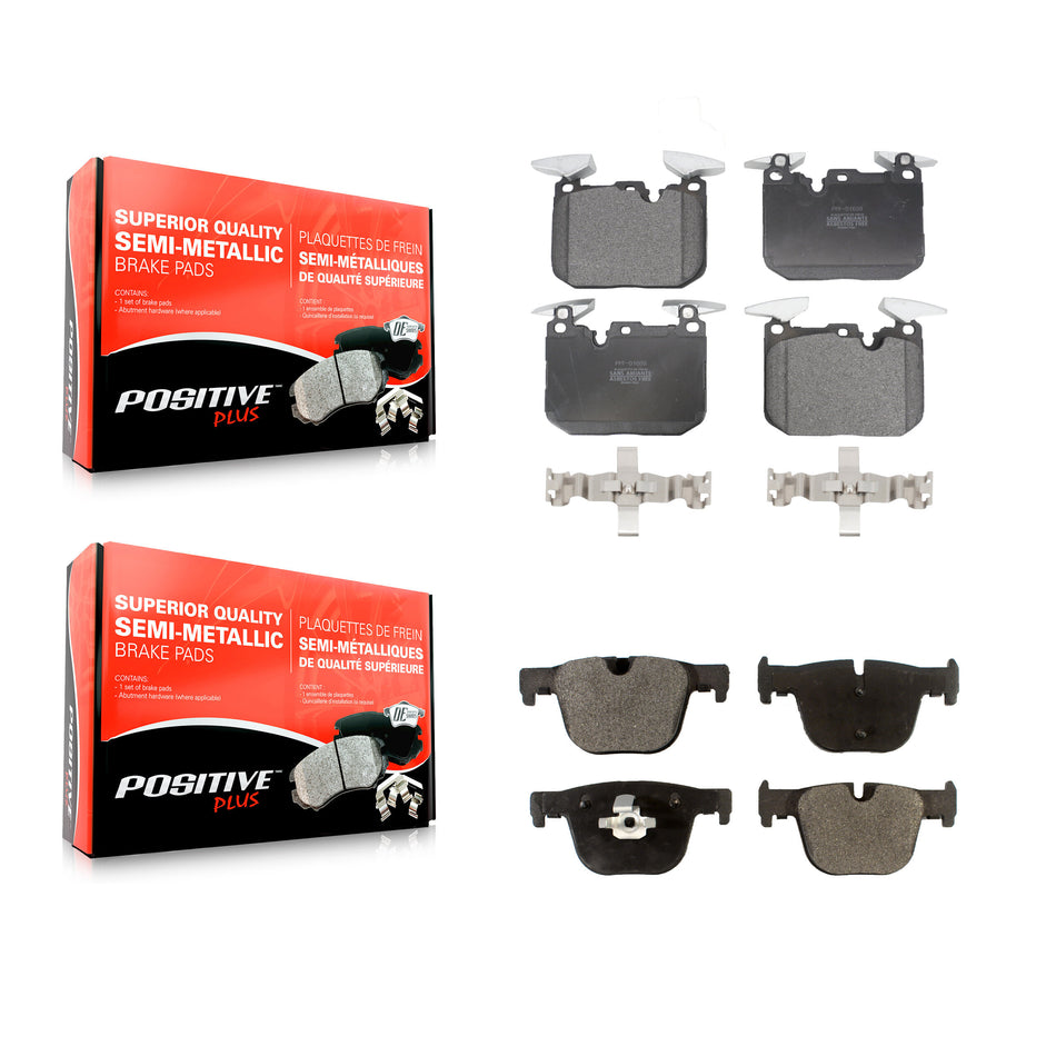 Front Rear Semi-Metallic Brake Pads Kit For BMW 335i 340i 440i xDrive Gran Coupe 435i ActiveHybrid 3 GT KPF-100234