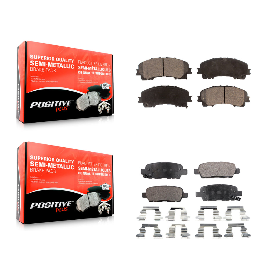 Front Rear Semi-Metallic Brake Pads Kit For Nissan Rogue INFINITI Q50 QX50 Q60 KPF-100270