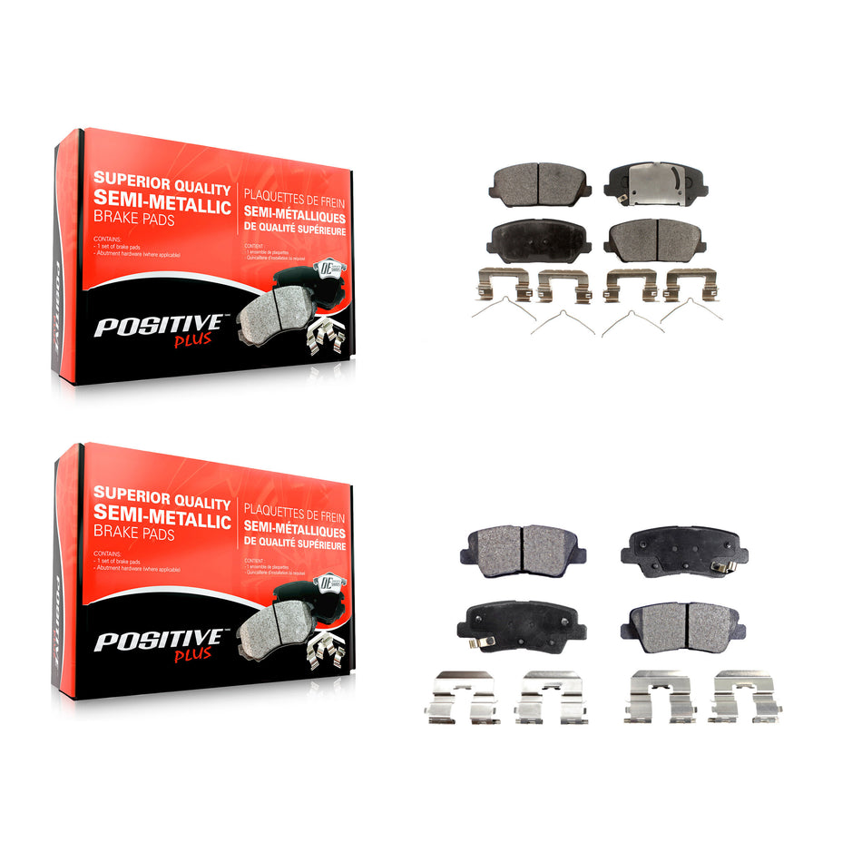 Front Rear Semi-Metallic Brake Pads Kit For Kia Forte Forte5 SX KPF-100279