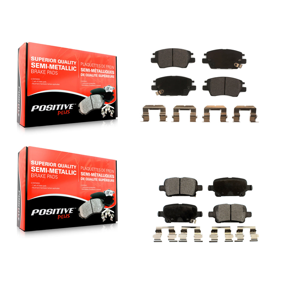 Front Rear Semi-Metallic Brake Pads Kit For Chevrolet Cruze Volt Bolt EV EUV KPF-100282