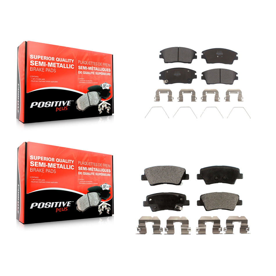 Front Rear Semi-Metallic Brake Pads Kit For Hyundai Tucson Kia Sportage KPF-100284