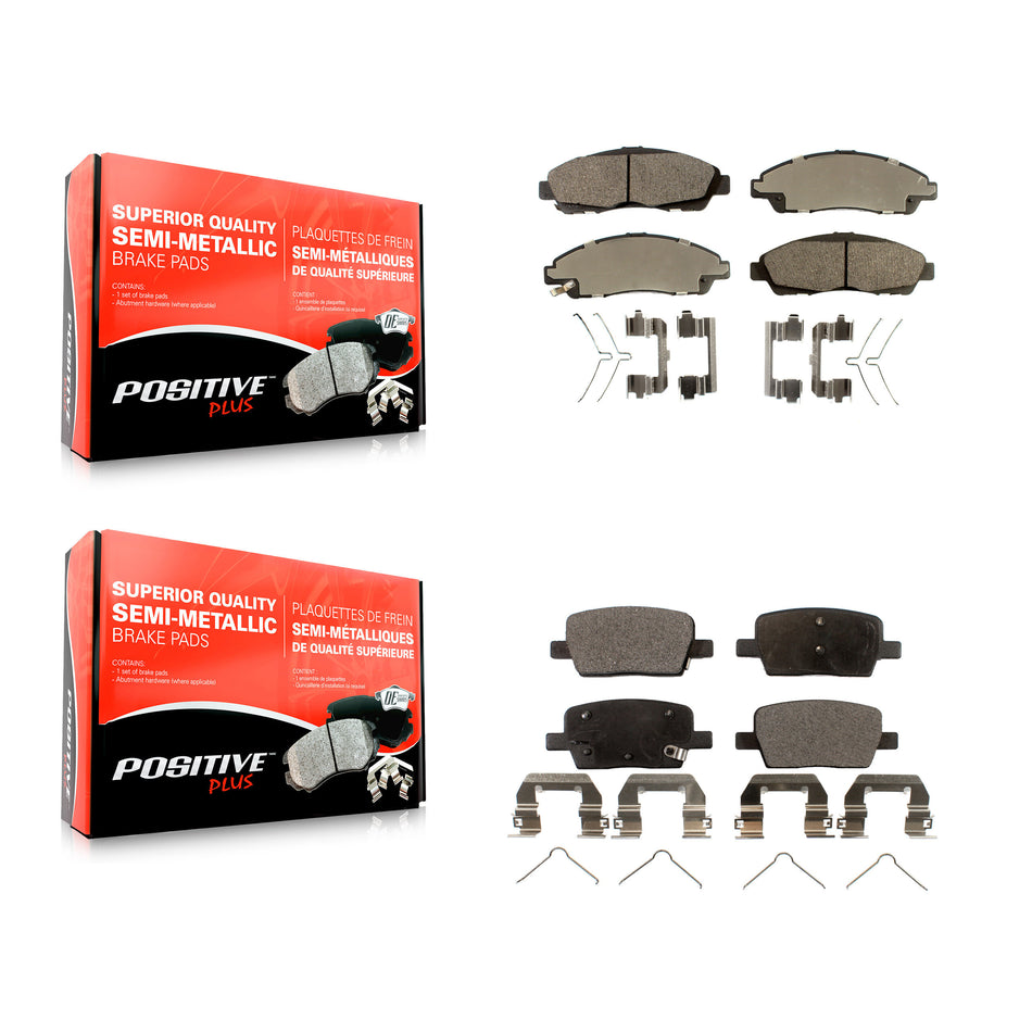 Front Rear Semi-Metallic Brake Pads Kit For Chevrolet Traverse GMC Acadia Cadillac XT5 Buick Enclave Blazer XT6 KPF-100288