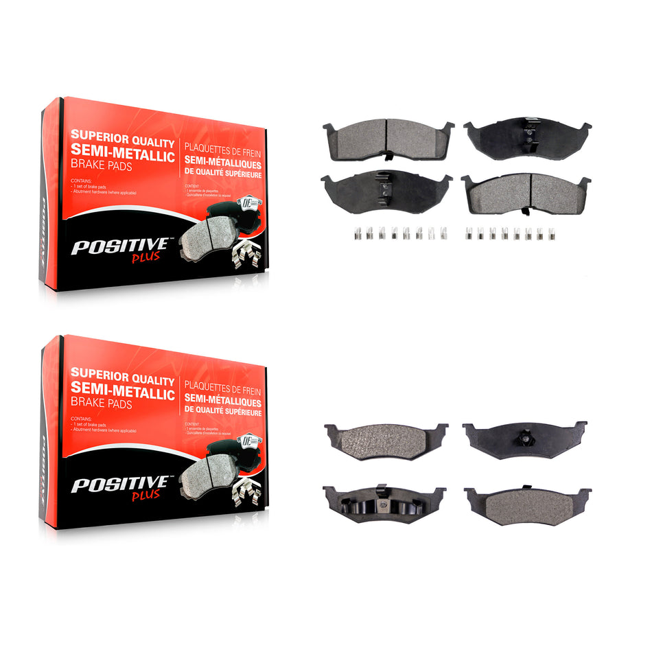 Front Rear Semi-Metallic Brake Pads Kit For Chrysler Dodge Intrepid 300M Concorde LHS Neon Plymouth Eagle Vision New Yorker KPF-100316