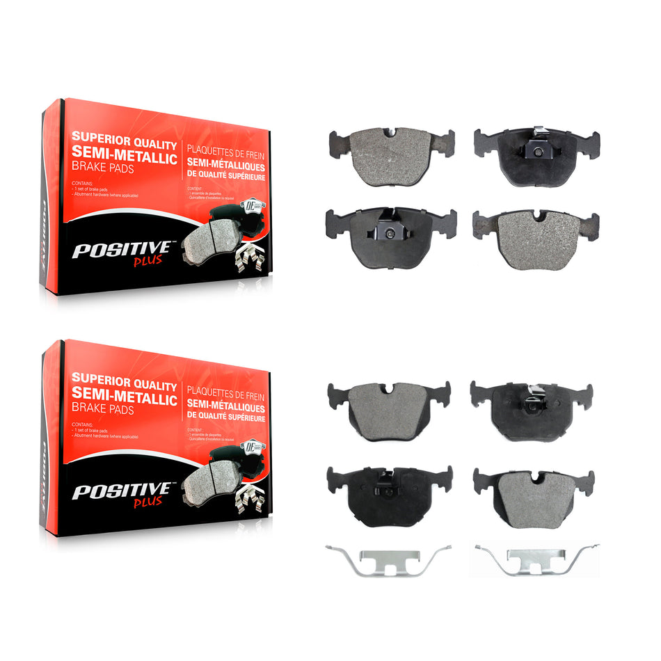 Front Rear Semi-Metallic Brake Pads Kit For BMW X5 740iL Land Rover Range 740i M5 KPF-100326