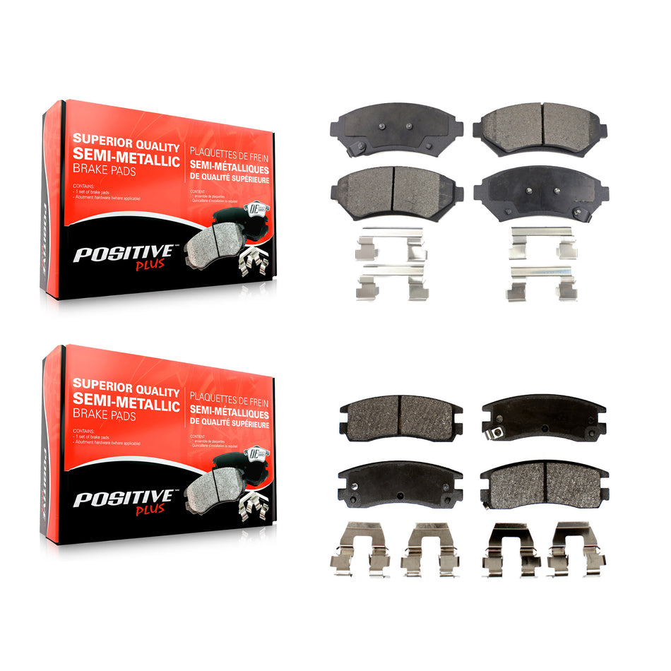Front Rear Semi-Metallic Brake Pads Kit For Chevrolet Impala Buick Century Pontiac Grand Prix Venture Monte Carlo Regal Oldsmobile Intrigue Montana KPF-100331