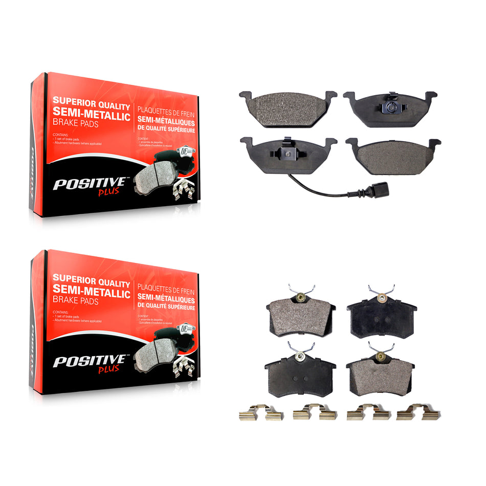 Front Rear Semi-Metallic Brake Pads Kit For Volkswagen Jetta Beetle Golf City KPF-100347