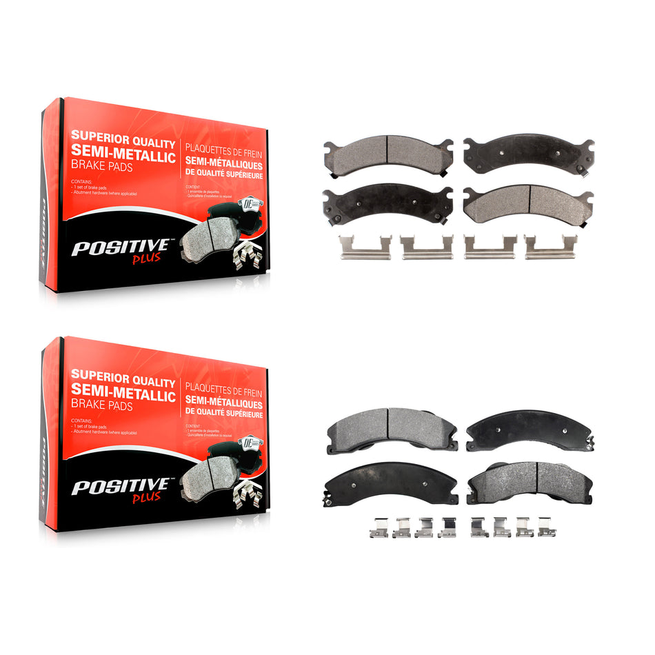 Front Rear Semi-Metallic Brake Pads Kit For Chevrolet Express 3500 GMC Savana 4500 KPF-100349