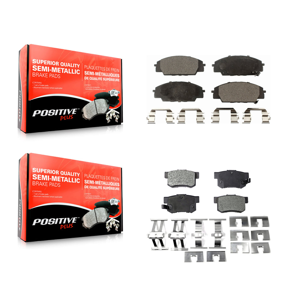 Front Rear Semi-Metallic Brake Pads Kit For Honda Civic Acura RSX S2000 CSX KPF-100374