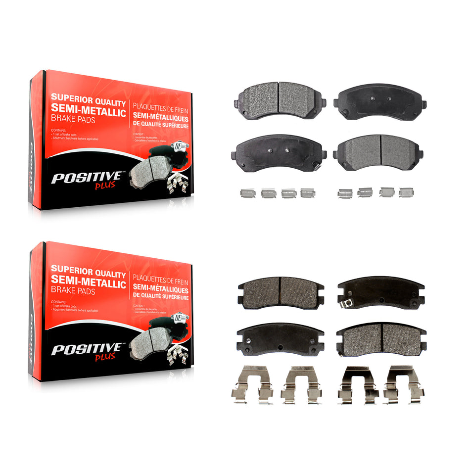 Front Rear Semi-Metallic Brake Pads Kit For Buick Rendezvous Chevrolet Venture Pontiac Montana Aztek Oldsmobile Silhouette KPF-100384