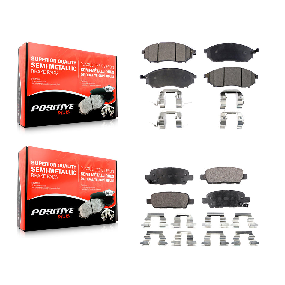 Front Rear Semi-Metallic Brake Pads Kit For INFINITI Nissan G37 Murano G35 FX35 M35 350Z EX35 M37 QX70 370Z G25 Q70 Q70L M45 Q40 FX37 QX50 FX45 M56 EX37 M35h Renault Koleos KPF-100406