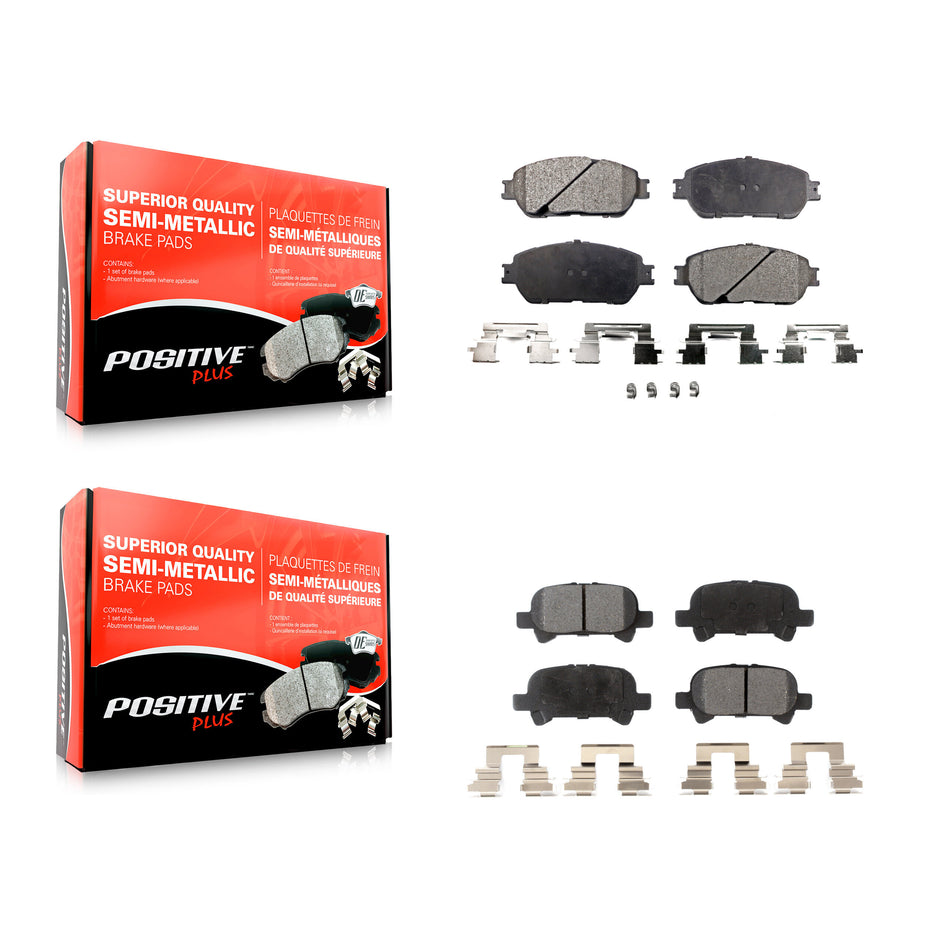 Front Rear Semi-Metallic Brake Pads Kit For Toyota Camry Avalon Solara KPF-100408