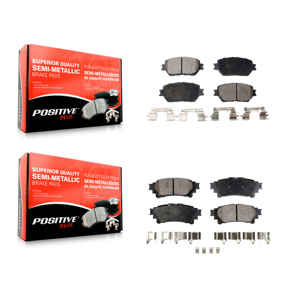Front Rear Semi-Metallic Brake Pads Kit For 2014 Lexus IS250 C F Sport KPF-100411