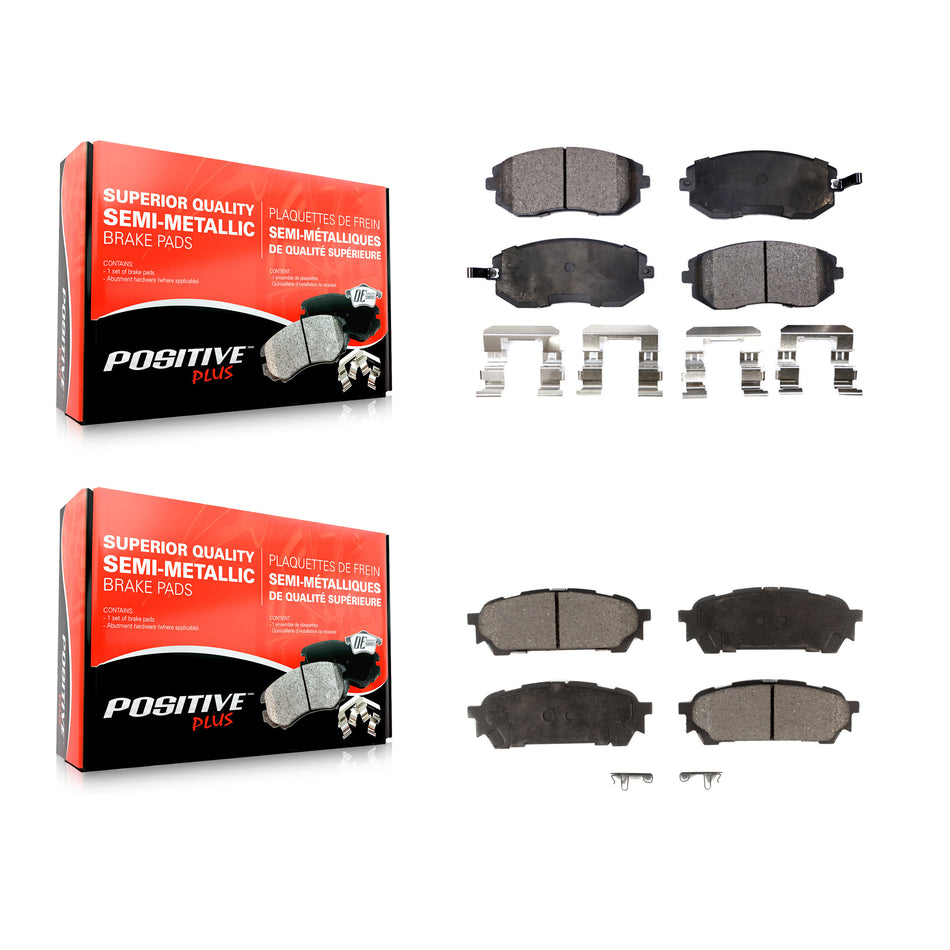 Front Rear Semi-Metallic Brake Pads Kit For Subaru Forester Impreza Saab 9-2X KPF-100434