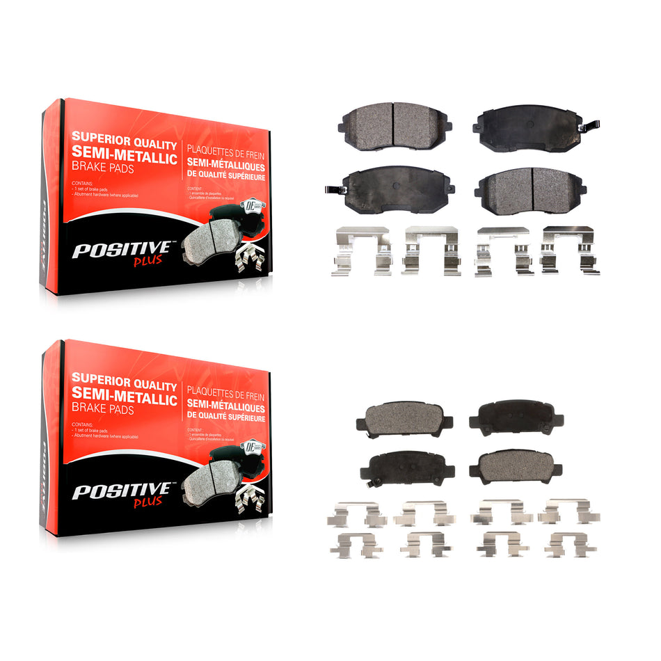Front Rear Semi-Metallic Brake Pads Kit For Subaru Outback Impreza Forester Legacy Baja KPF-100436