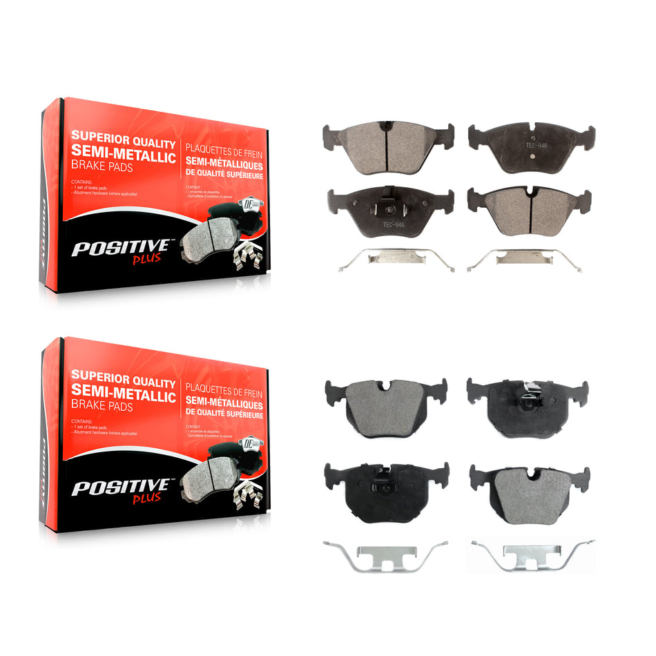 Front Rear Semi-Metallic Brake Pads Kit For BMW X3 330Ci 330i Z4 330xi M3 KPF-100443