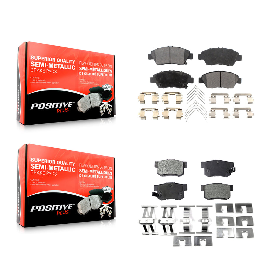 Front Rear Semi-Metallic Brake Pads Kit For Honda Civic Acura RSX ILX CR-Z KPF-100446