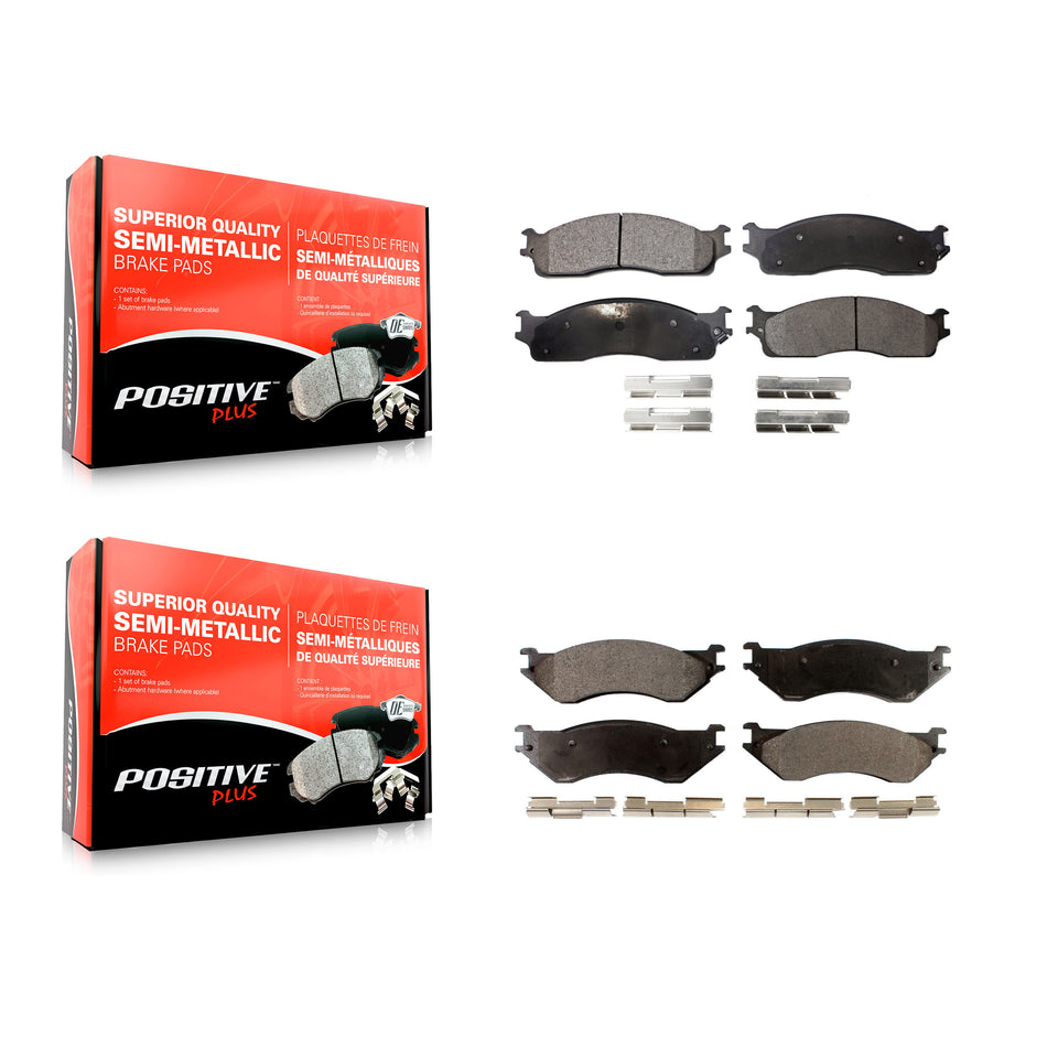 Front Rear Semi-Metallic Brake Pads Kit For Dodge Ram 2500 1500 3500 KPF-100453