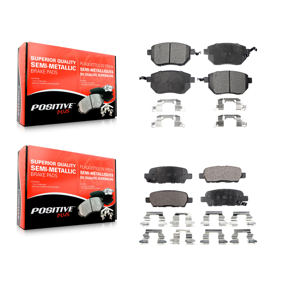 Front Rear Semi-Metallic Brake Pads Kit For Nissan Murano Altima Maxima INFINITI FX35 FX45 KPF-100456