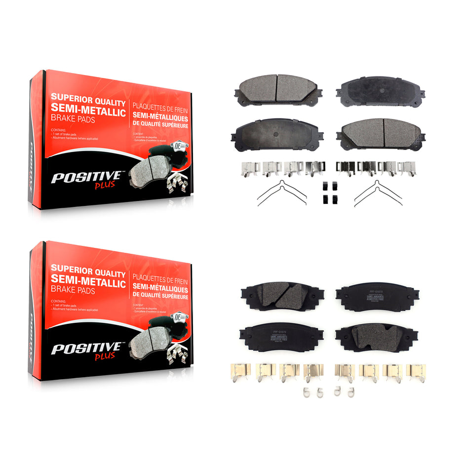 Front Rear Semi-Metallic Brake Pads Kit For Lexus RX350 RX450h RX350L RX450hL KPF-100464