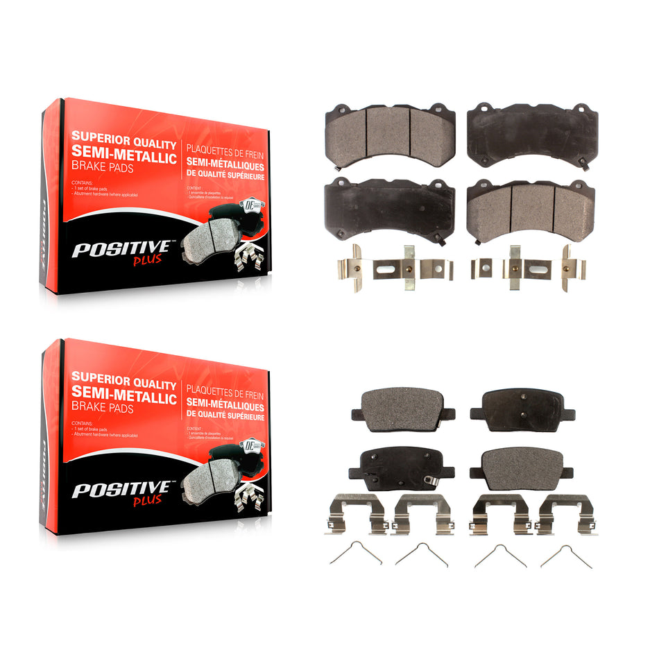 Front Rear Semi-Metallic Brake Pads Kit For Chevrolet Camaro With 6 Piston Brembo Calipers KPF-100467
