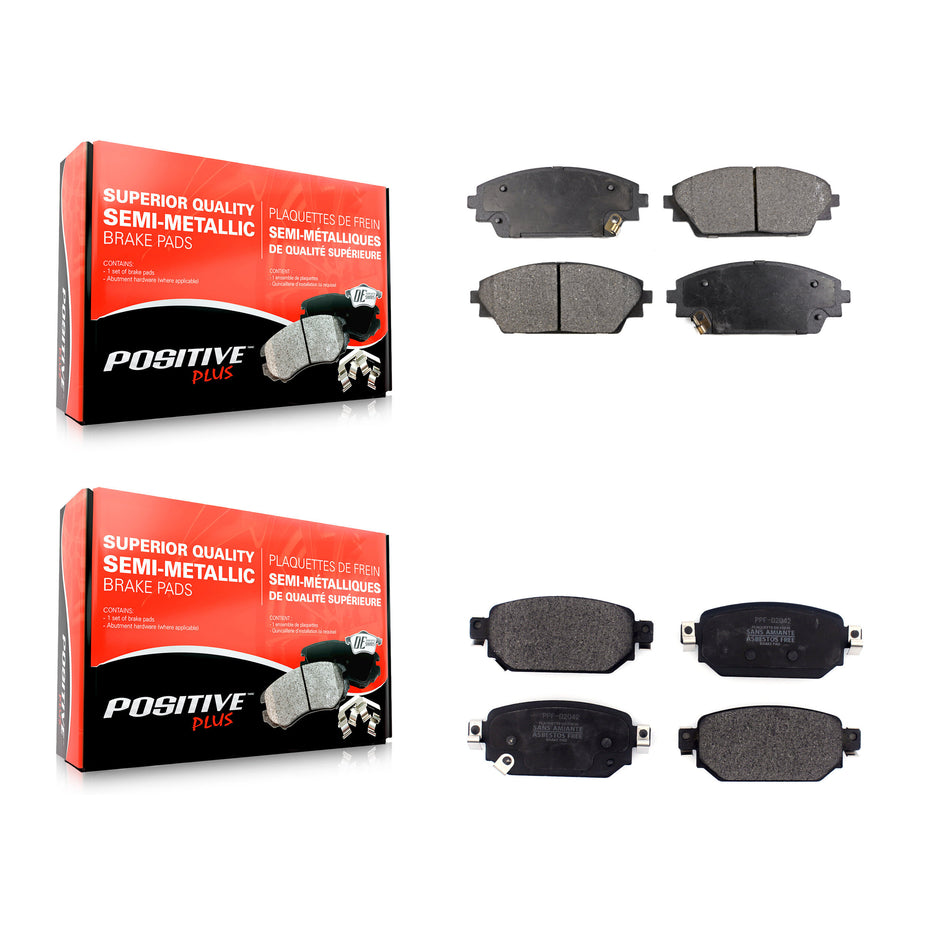 Front Rear Semi-Metallic Brake Pads Kit For 2019-2021 Mazda CX-3 KPF-100476