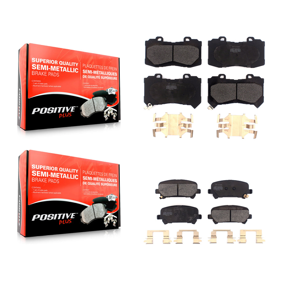 Front Rear Semi-Metallic Brake Pads Kit For 2015-2020 Chevrolet Colorado GMC Canyon KPF-100482