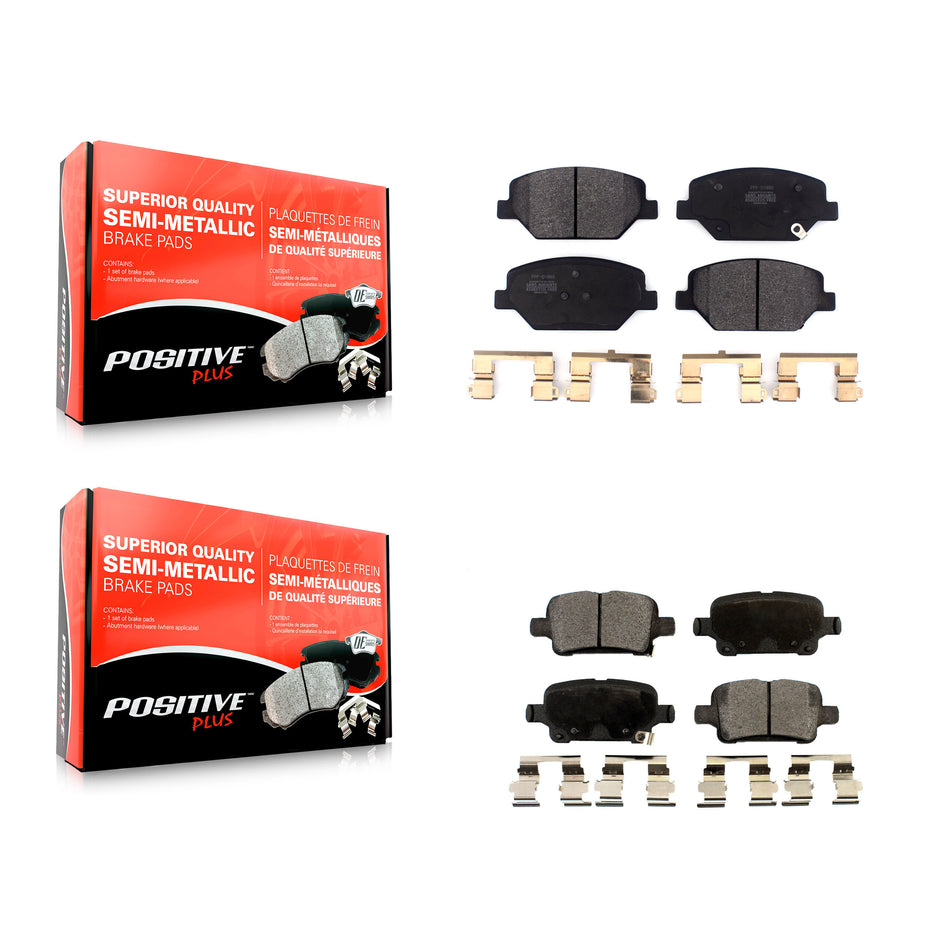 Front Rear Semi-Metallic Brake Pads Kit For Chevrolet Equinox GMC Terrain Buick LaCrosse Regal TourX Sportback KPF-100490