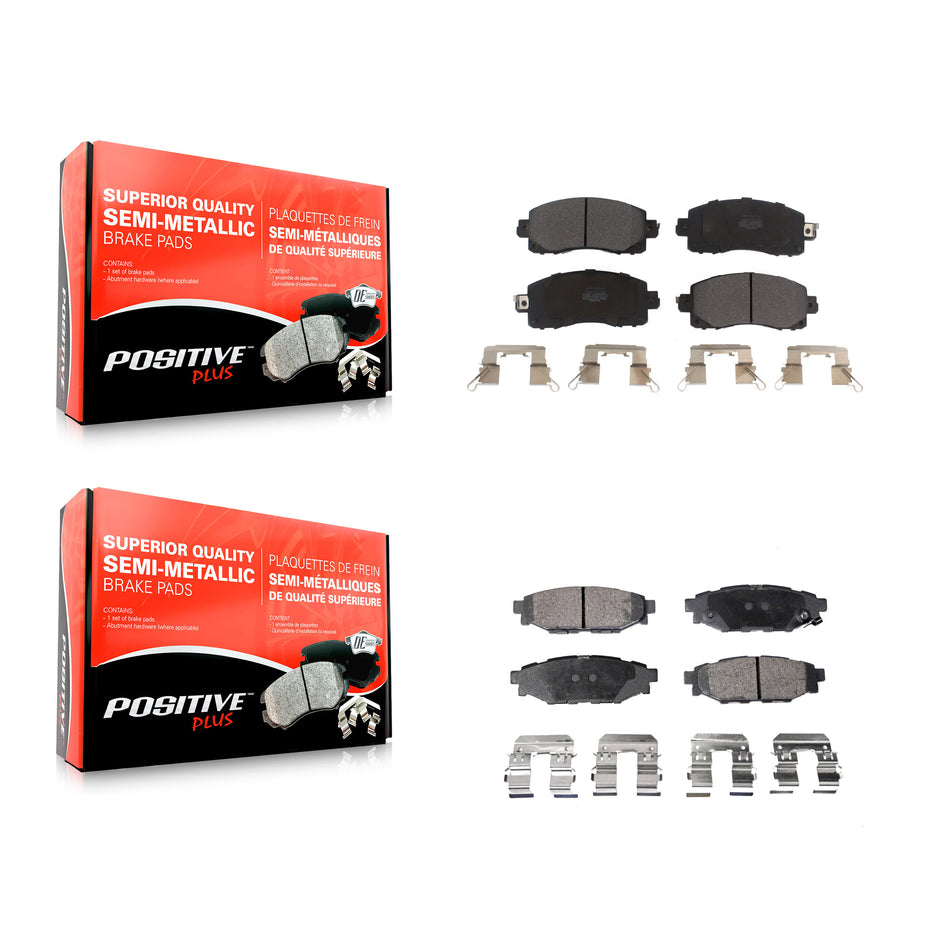 Front Rear Semi-Metallic Brake Pads Kit For Subaru Crosstrek Impreza KPF-100497