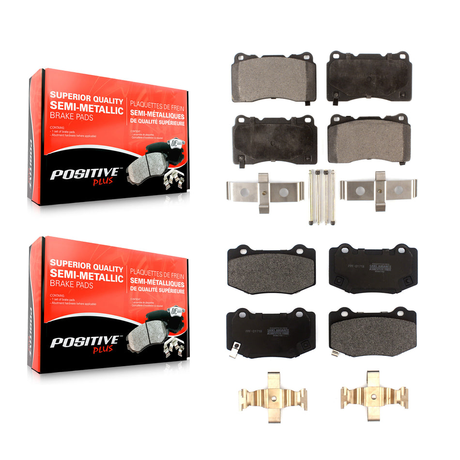 Front Rear Semi-Metallic Brake Pads Kit For Chevrolet Corvette Camaro KPF-100513
