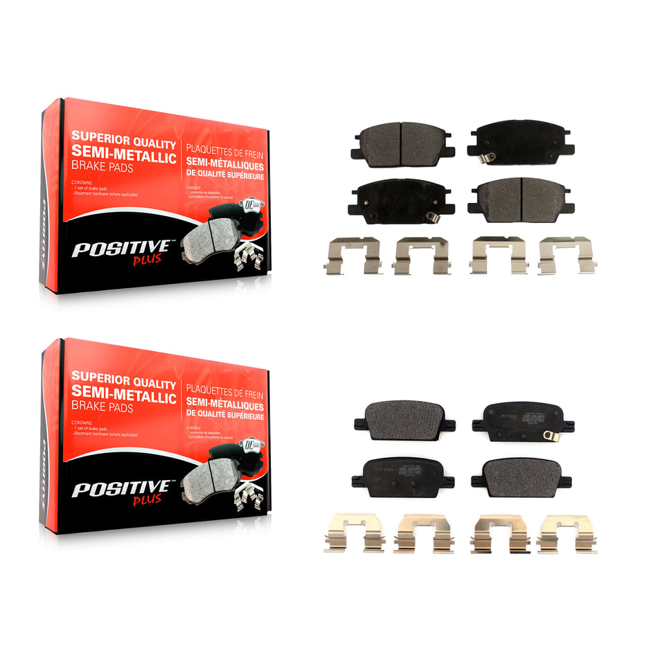 Front Rear Semi-Metallic Brake Pads Kit For 2016-2020 Chevrolet Malibu With Manual Parking KPF-100537