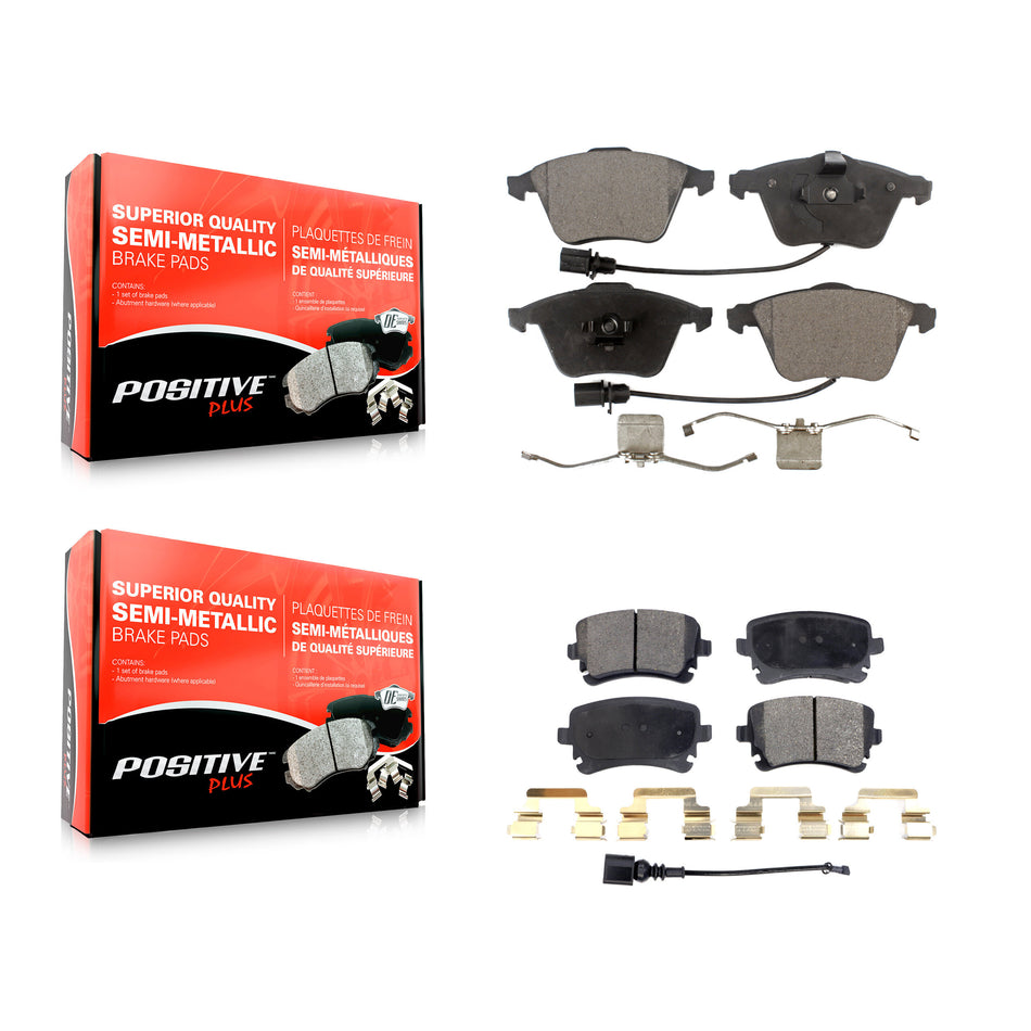 Front Rear Semi-Metallic Brake Pads Kit For Audi A6 Quattro S4 A4 KPF-100547
