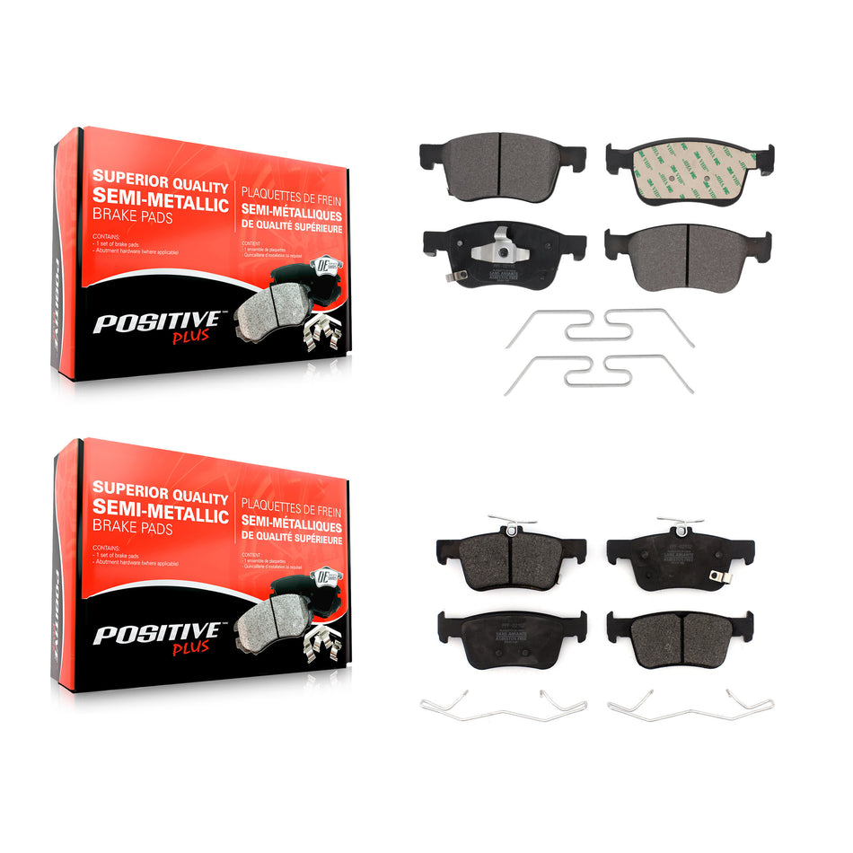 Front Rear Semi-Metallic Brake Pads Kit For Honda Accord Civic KPF-100562