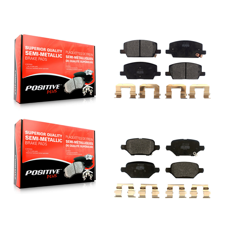 Front Rear Semi-Metallic Brake Pads Kit For 2018-2022 Chevrolet Trax Buick Encore KPF-100564