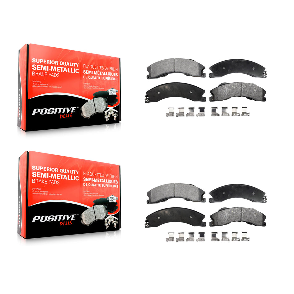 Front Rear Semi-Metallic Brake Pads Kit For Chevrolet Silverado 2500 HD GMC Sierra 3500 Suburban KPF-100568