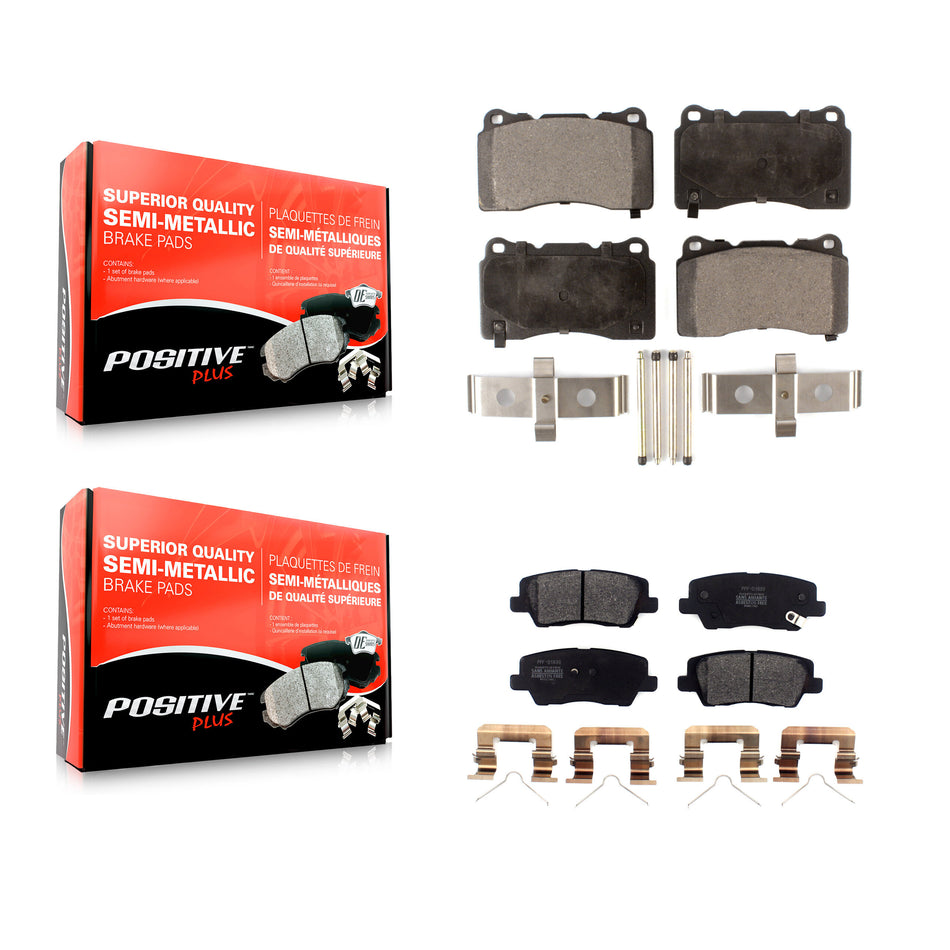 Front Rear Semi-Metallic Brake Pads Kit For Cadillac CTS ATS KPF-100577