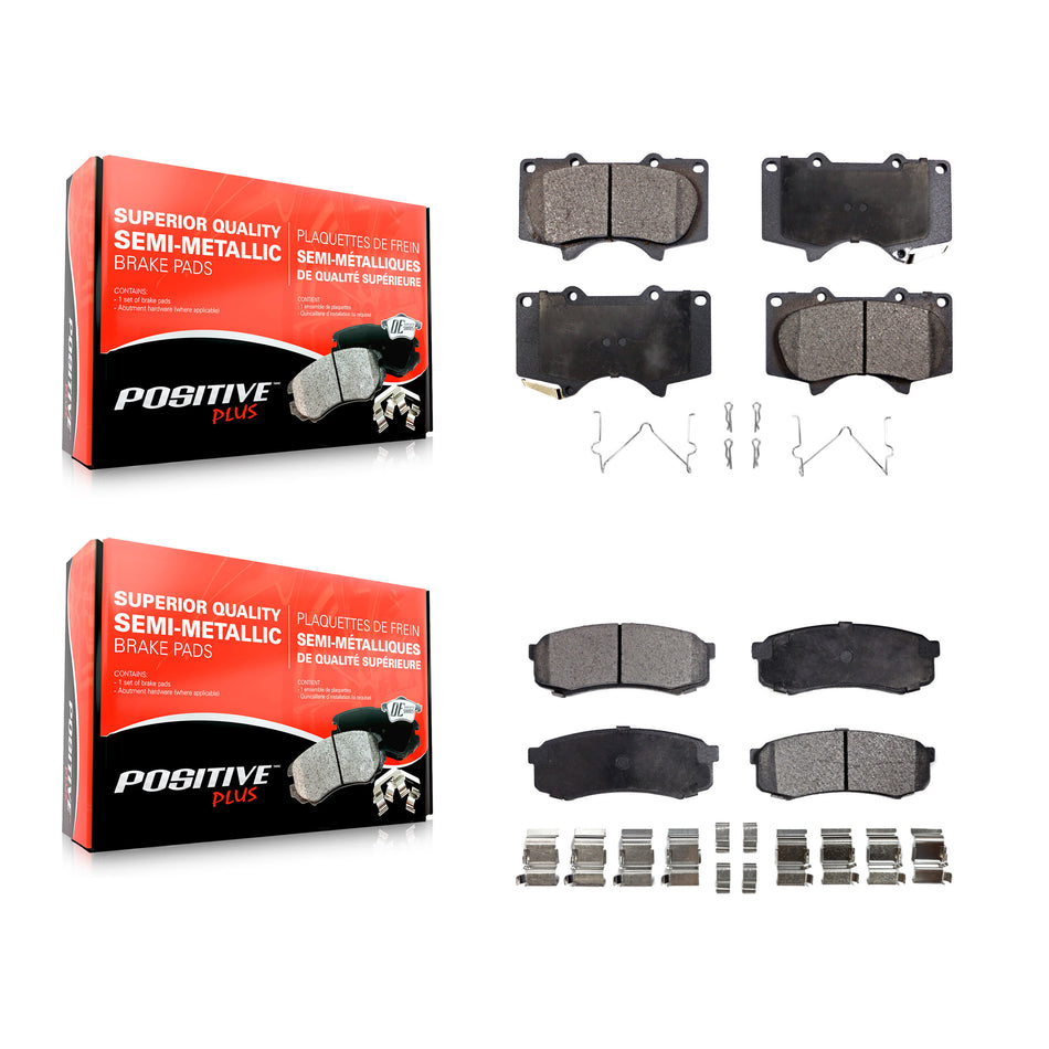 Front Rear Semi-Metallic Brake Pads Kit For Toyota 4Runner Lexus Sequoia GX460 FJ Cruiser GX470 KPF-100594