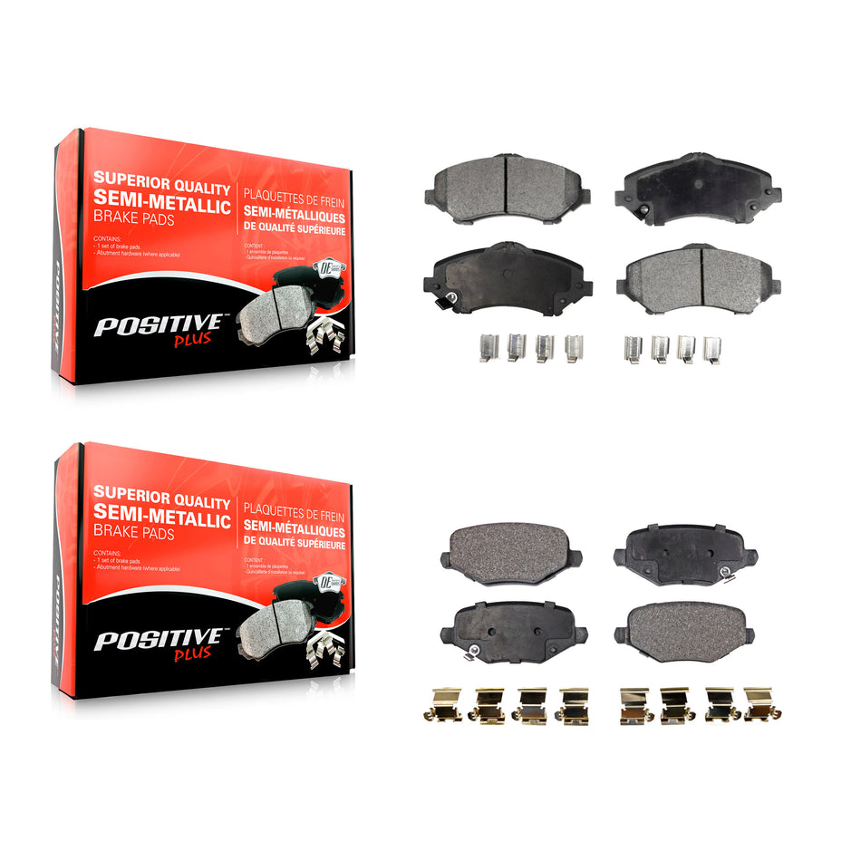 Front Rear Semi-Metallic Brake Pads Kit For Dodge Grand Caravan Chrysler Town & Country Journey Ram C/V Volkswagen Routan KPF-100597