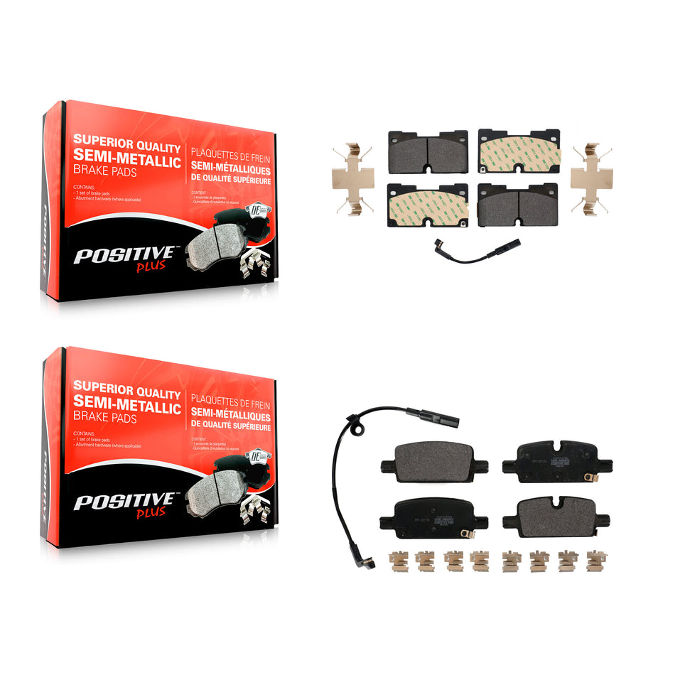 Front Rear Semi-Metallic Brake Pads Kit For GMC Chevrolet Silverado 1500 Sierra Yukon XL KPF-100608