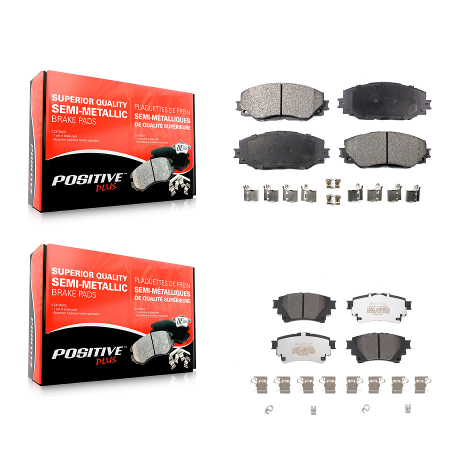 Front Rear Semi-Metallic Brake Pads Kit For 2019 Toyota Corolla 1.8L With Electric Parking KPF-100613