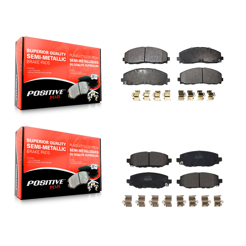 Front Rear Semi-Metallic Brake Pads Kit For Jeep Wrangler KPF-100627