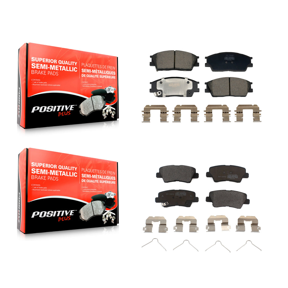 Front Rear Semi-Metallic Brake Pads Kit For Hyundai Venue Kia Soul KPF-100700