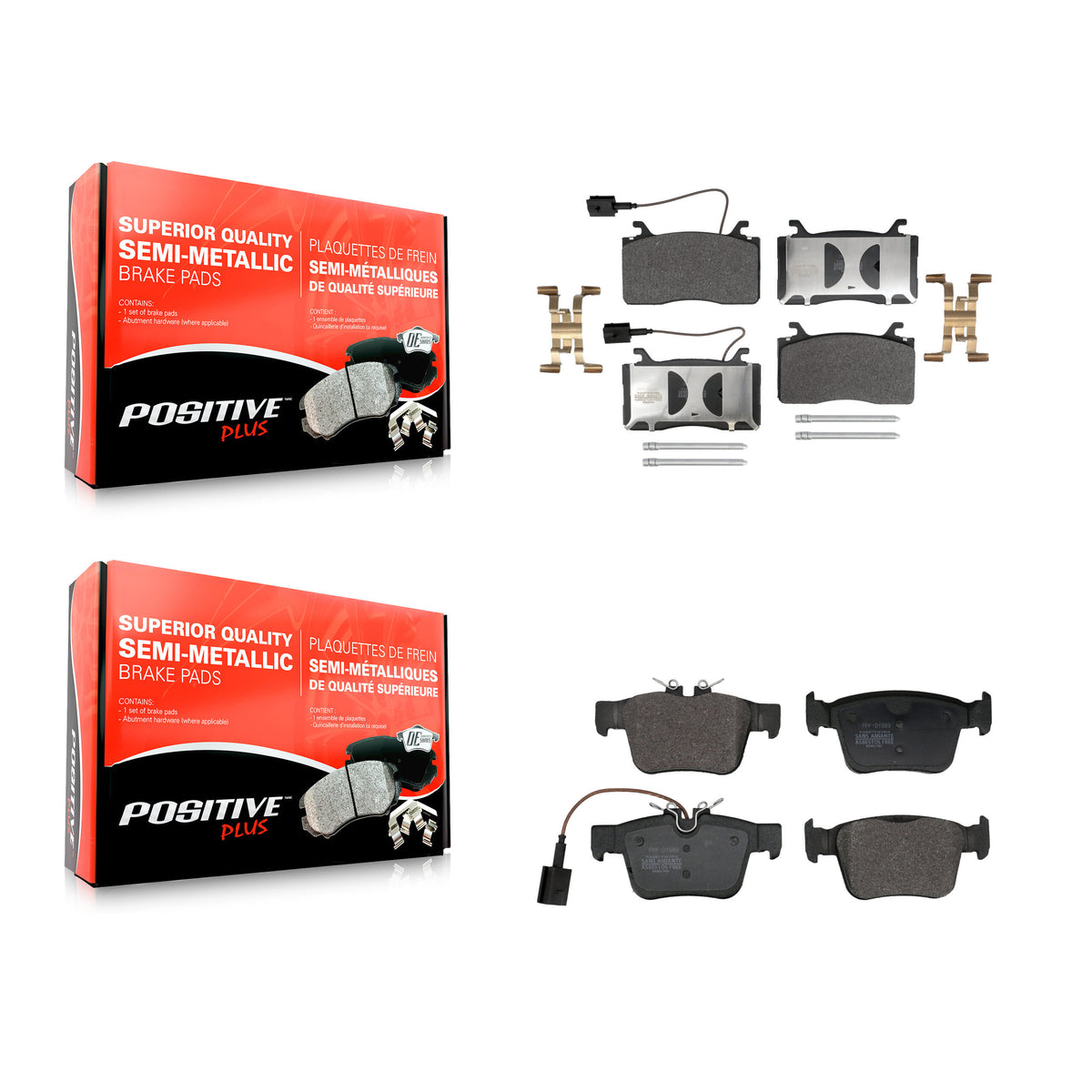 Front Rear Semi-Metallic Brake Pads Kit For Alfa Romeo Stelvio Giulia KPF-100707