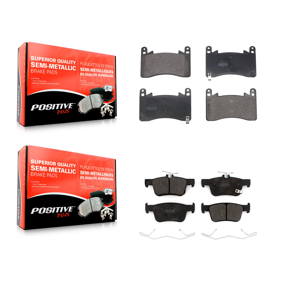 Front Rear Semi-Metallic Brake Pads Kit For 2021-2024 Acura TLX 3.0L KPF-100722